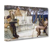 Lawrence Alma Tadema Sappho and Alcaeus Canvas Print | Gallery Wrapped 30mm Frame Wall Art | 24x16 inches | Ready to Hang | Classic Picture | Living Room Bedroom Lounge Office