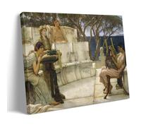 Lawrence Alma-Tadema Sappho And Alcaeus Wall Art Prints Paintings Decorative Painting Canvas Wall Art Living Rooms Bedroom Painting Frame-style 20x30inch(50x75cm)