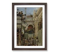 Lawrence Alma-Tadema Spring Framed Print | A2 Walnut Framed Wall Art | Ready to Hang | Modern Landscape Picture | Living Room Bedroom Lounge Office