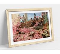 Lawrence Alma Tadema, The Roses of Heliogabalus Framed Wall Art Print Picture - A1 - Light Oak Frame