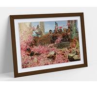 Lawrence Alma Tadema, The Roses of Heliogabalus Framed Wall Art Print Picture - A2 - Walnut Frame