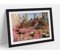 Lawrence Alma Tadema, The Roses of Heliogabalus Framed Wall Art Print Picture - A3 - Black Frame