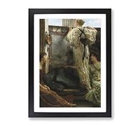 Lawrence Alma Tadema Who Is It Classic Painting Framed Print | A2 Black Framed Wall Art | Ready to Hang | Classic Historical Picture | Living Room Bedroom Lounge Office