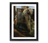 Lawrence Alma-Tadema Who is it Framed Print | A2 Black Framed Wall Art | Ready to Hang | Modern Nature Picture | Living Room Bedroom Lounge Office