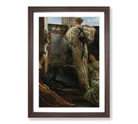 Lawrence Alma-Tadema Who is it Framed Print | A2 Walnut Framed Wall Art | Ready to Hang | Modern Nature Picture | Living Room Bedroom Lounge Office