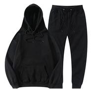 LAWRENCE CAPRINO Soft & Warm Fleece Hoodies For Mens UK Pullover/ Zipper Hoodie Zip Up Boys Plain Sweatshirts Work Wear Jumper Casual Fit Kangaroo Pocket (XXL, BLACK)