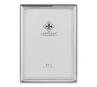 Lawrence Frames 11657 Polished Silver Plate 5x7 Picture Frame - Bead Border Design