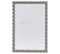 Lawrence Frames 4x6 Brushed Nickel Metal Picture Frame with Rope Design