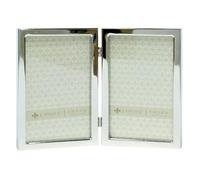 Lawrence Frames 4x6 Hinged Double Silver Standard Metal Picture Frame (710646D)