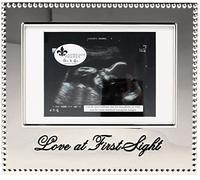 Lawrence Frames 4x6 Love At First Sight Sonogram Frame-3.25 inch by 4.25 inch opening, Silver