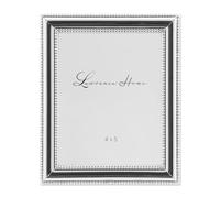 Lawrence Frames 510745 Metal Picture Frame Silver-Plate with Delicate Beading, 4 by 5-Inch, Silver