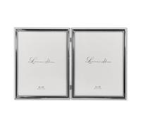 Lawrence Frames 510780D Silver Plated Double Bead Hinged Double Picture Frame, 8 by 10-Inch