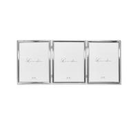 Lawrence Frames 510780T Silver Plated Double Bead Hinged Triple Picture Frame, 8 by 10-Inch