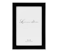 Lawrence Frames 586046 Silver Plated 4x6 Metal with Black Enamel Picture Frame