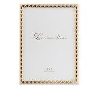 Lawrence Frames 5x7 Gold Cast Metal Picture Frame - Designer Inspired Criss Cross Design