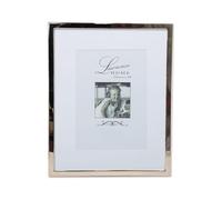 Lawrence Frames 710680 5 by 7-Inch Silver Standard Metal Picture Frame, 8 by 10-Inch Matted