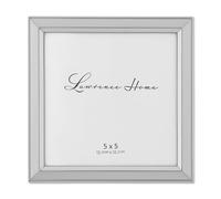 Lawrence Frames 750155 Brushed Silver Plated 5x5 Metal Picture Frame Shiny Inner Edge
