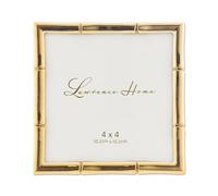 Lawrence Frames Bamboo Design Metal Frame, 4x4, Gold