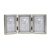 Lawrence Frames Bead Border Design, 2.5x3.5 Triple, Pewter