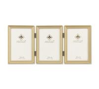 Lawrence Frames Bead Border Design, 3.5x5 Triple, Satin Gold