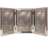 Lawrence Frames Bead Border Design, 5x7 Triple, Silver
