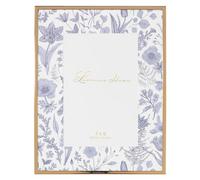 Lawrence Frames Gold Metal Picture Frame - Blue Floral Mat - 4x6