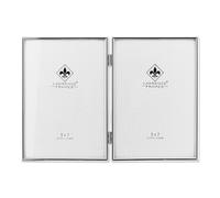 Lawrence Frames Hinged Double Simply Metal Picture Frame, 5 by 7-Inch, Silver