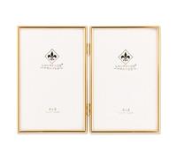 Lawrence Frames Hinged Simply Gold Metal Picture Frame, 4x6 Double