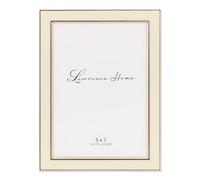 Lawrence Frames Metal and Enamel Picture Frame, Ivory, 5x7