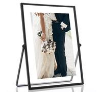 Lawrence Frames Metal Easel Float Picture Frame, 5x7, Black