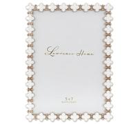 Lawrence Frames Metal Frame, Clover Enamel, White, 5x7