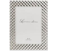 Lawrence Frames Metal Frame, Diamond Pattern, Silver, 5x7