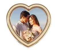 Lawrence Frames Metal Frame, Mini Pyramid, Gold, 4x4 Heart