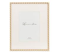 Lawrence Frames Rope Design Metal Frame, 8x10, Matted 5x7, Gold