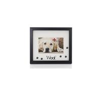 Lawrence Frames Walnut Wood 4 by 6 Woof Picture Frame, Matted Shadow Bo by Dog Frame