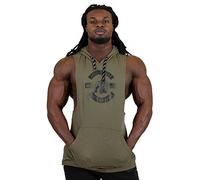 Lawrence Hooded Tank Top - Dark Green - XXL