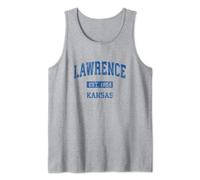 Lawrence Kansas KS Vintage Athletic Sports Design Tank Top