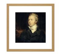 Lawrence Portrait William Muilman Bank President 8X8 Inch Square Wooden Framed Wall Art Print Picture with Mount Artery8 Light Oak One Size