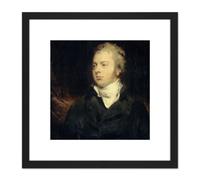 Lawrence Portrait William Muilman Bank President 8X8 Inch Square Wooden Framed Wall Art Print Picture with Mount Artery8 Black One Size