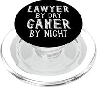 Lawyer By Day Gamer By Night Attorney Gaming Law Lawyer Game PopSockets PopGrip for MagSafe