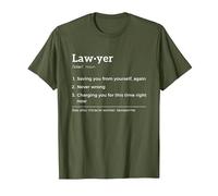 Lawyer Definition Funny T-Shirt, Men, Olive Green, Medium