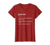 Lawyer Definition Funny T-Shirt, Women, Cranberry Red, Medium