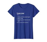 Lawyer Definition Funny T-Shirt, Women, Royal Blue, Medium