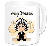 Lawyer Gifts for Him - Personalised Lawyer Mug Coffee Tea Cup - Work Birthday Christmas Law Gifts for Men Judge Barrister Solicitor Student (Brown Hair)
