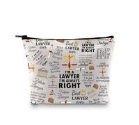 Lawyer Gifts Lawyer Makeup Bag Law Student Gifts Lawyer Graduation Gifts Attorney Gift Cosmetic Zipper Pouch Bag (Right 2UK)