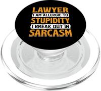Lawyer I Am Allergic To Stupidity I Break Out In Sarcasm PopSockets PopGrip for MagSafe