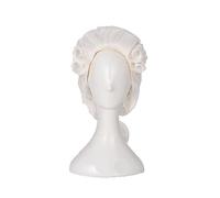 Lawyer Judge Baroque Curly Male Cosplay Wigs Deluxe Historical Long White Heat Resistant Synthetic Hair Wig + Wig Cap