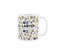 Lawyer Mug - Humorous Law Solicitor & Barrister Legal Action Job Novelty Gifts - Tea/Coffee Hot Drinks White Ceramic Cup Present