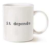 Lawyer Mug, It Depends Mug, Funny Lawyer Gift, Attorney Gift, Law Student Mug, Law School Graduation Gift, Court Mug White 11oz Ceramic Tea Cup