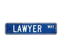 Lawyer Signs Lawyer Metal Signs Occupation Street Signs Customized Lawyer Gift Wall Art Vintage Metal Wall Sign Wall Hanger Rustic Wall Decorations For Bedroom Living Room Front Porch